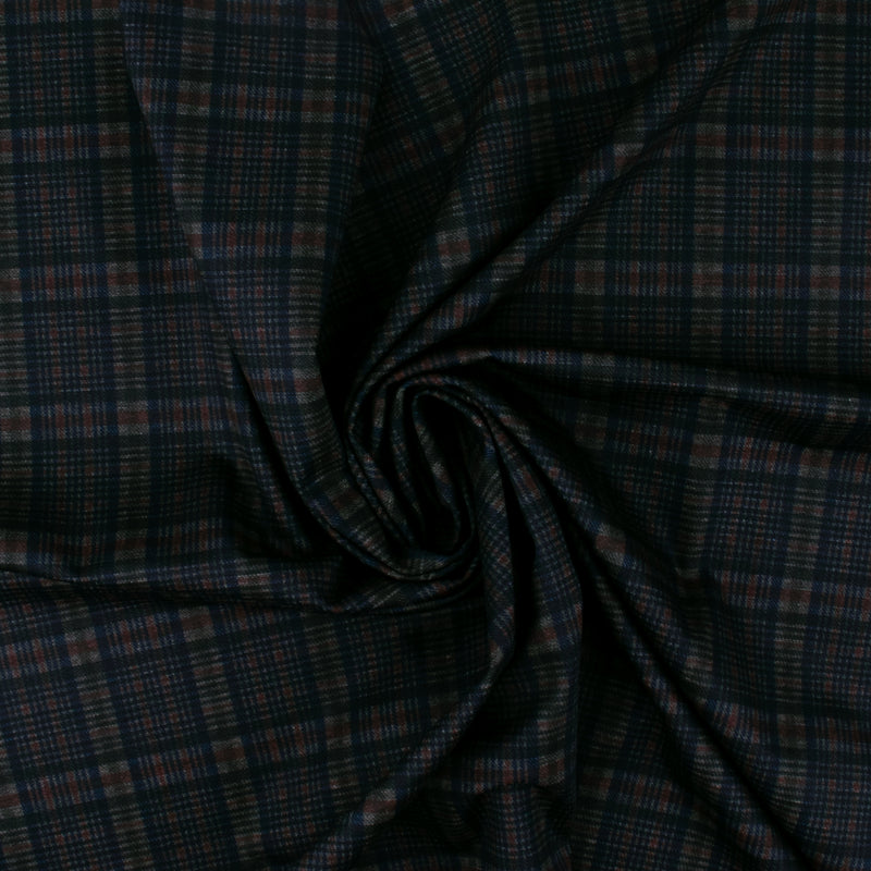 Stretch Plaid Suiting - YORK - 012 - Brown