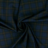 Stretch Plaid Suiting - YORK - 013 - Black & Blue