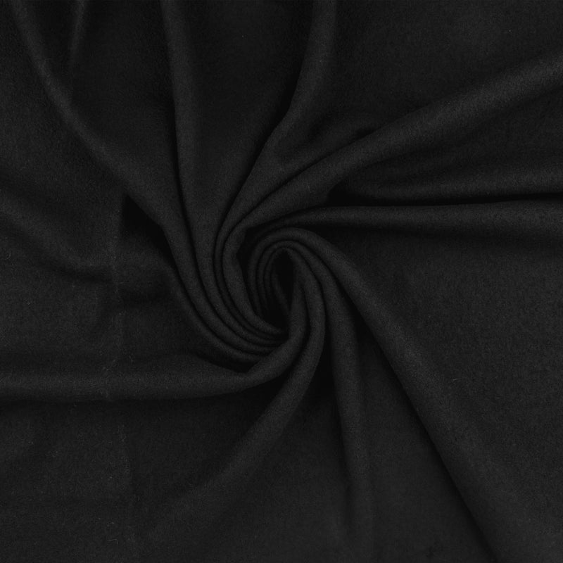 Tissu de Pure Laine pour Manteau - ALPINE - 003 - Noir