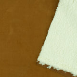 Suede Bonded To Fur for Coat - LAREDO - 001 - Tan