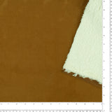 Suede Bonded To Fur for Coat - LAREDO - 001 - Tan