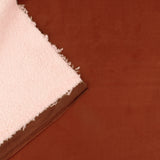 Suede Bonded To Fur for Coat - LAREDO - 003 - Brick