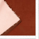 Suede Bonded To Fur for Coat - LAREDO - 003 - Brick