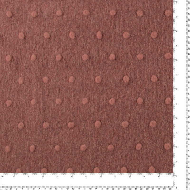 Tissu pour Manteau - POINTILLÉ - 001 - Bois de Rose