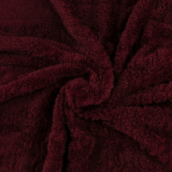 Quilted Poly Bonded To Chenille - OLIVER - 001 - Burgundy