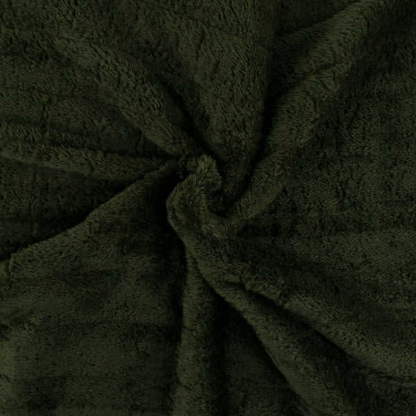 Quilted Poly Bonded To Chenille - OLIVER - 004 - Olive