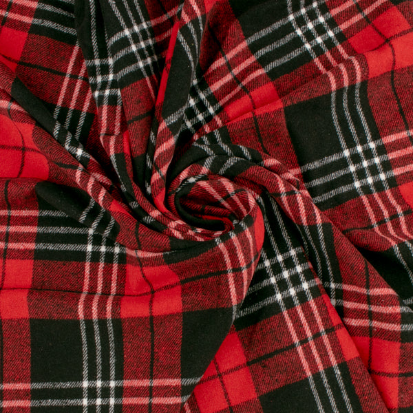 Tissu à Carreaux pour Veste - &lt;LUMBERJACK&gt; - 007 - Rouge