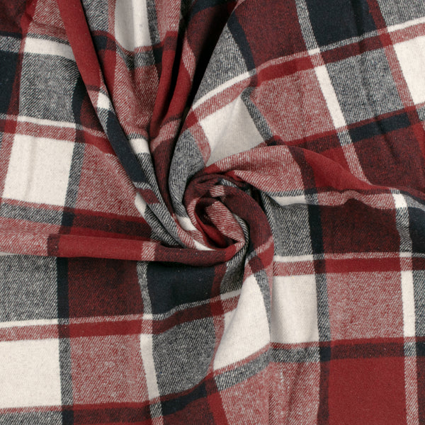 Tissu à Carreaux pour Veste - &lt;LUMBERJACK&gt; - 009 - Cerise