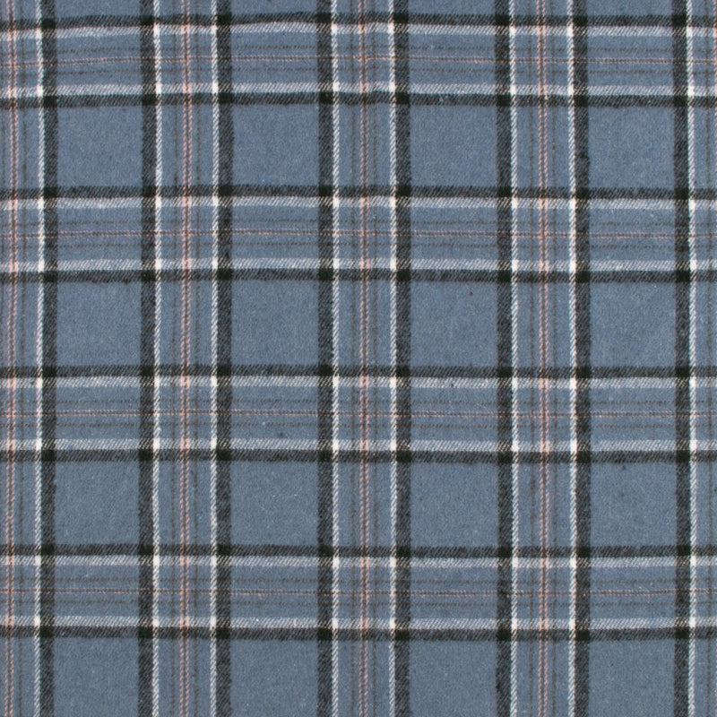 Tissu à Carreaux pour Veste - &lt;LUMBERJACK&gt; - 017 - Bleu Acier