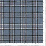 Tissu à Carreaux pour Veste - &lt;LUMBERJACK&gt; - 017 - Bleu Acier