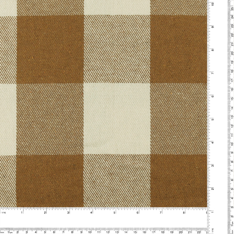 Tissu à Carreaux pour Veste - &lt;LUMBERJACK&gt; - 024 - Caramel