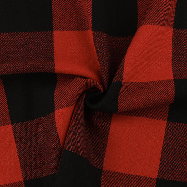 Tissu à Carreaux pour Veste - &lt;LUMBERJACK&gt; - 025 - Rouge