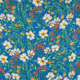 Chiffon Dobby Jacquard Imprimé - TANIA - 002 - Bleu