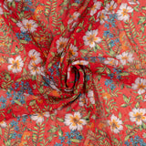 Chiffon Dobby Jacquard Imprimé - TANIA - 011 - Rouge