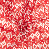 Chiffon Dobby Jacquard Imprimé - TANIA - 015 - Rouge