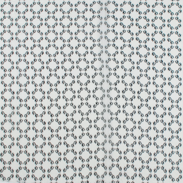 Chiffon Dobby Jacquard Imprimé - TANIA - 017 - Blanc Cassé