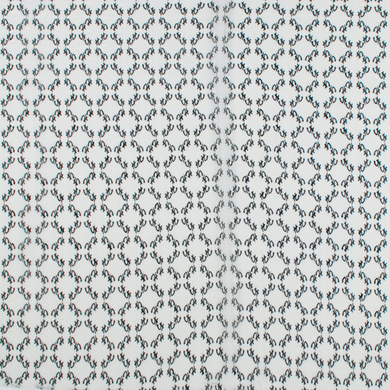 Chiffon Dobby Jacquard Imprimé - TANIA - 017 - Blanc Cassé