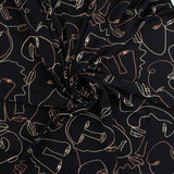 Printed Polyester - SABRINA - 004 - Black