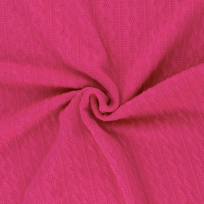 Tricot Torsadé - LYLA -006 - Rose Vif