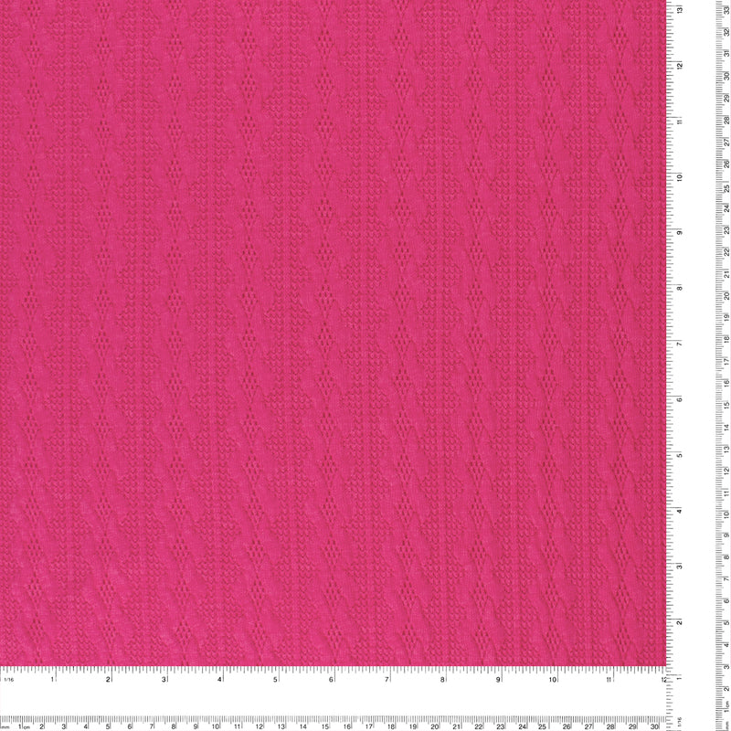 Tricot Torsadé - LYLA -006 - Rose Vif