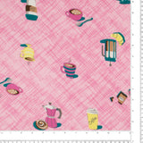 Soft Printed Knit - SLEEPOVER - 005 - Pink