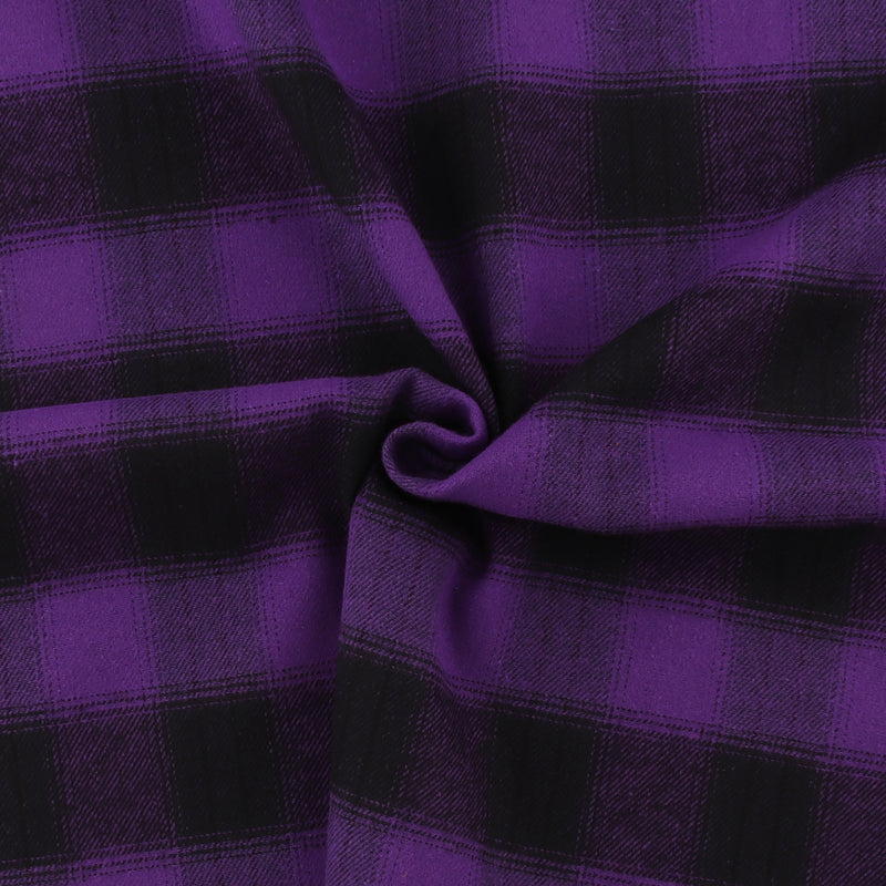 Brushed Cotton Plaid - NOAH - 001 - Purple