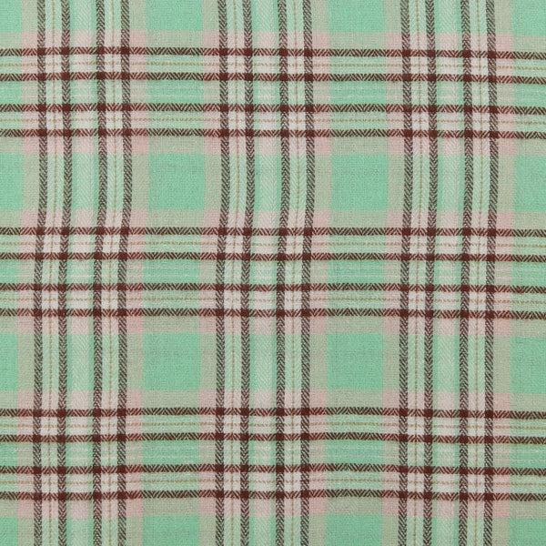 Tartan en Coton Brossé - NOAH - 003 - Menthe