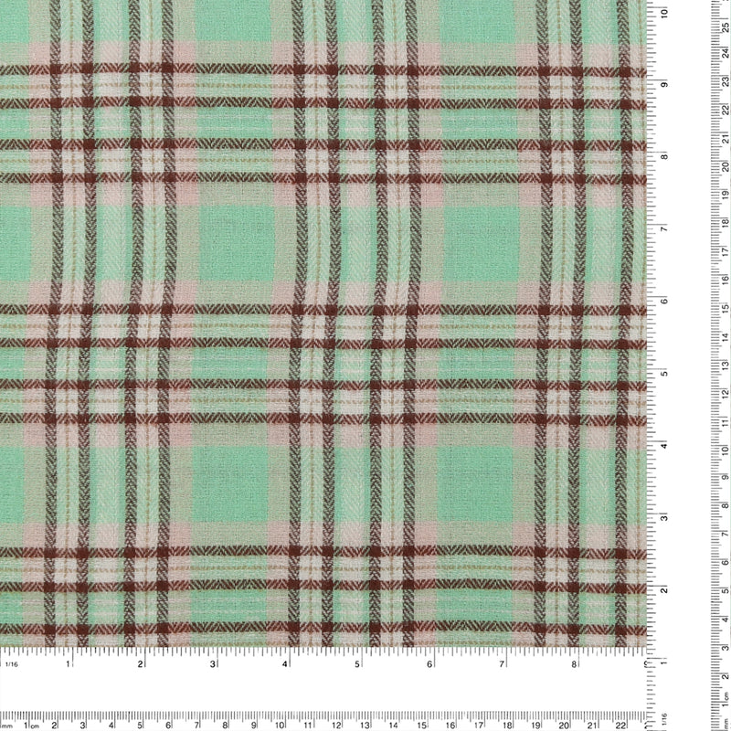 Tartan en Coton Brossé - NOAH - 003 - Menthe