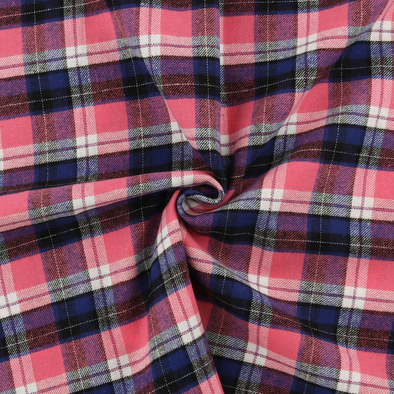 Brushed Cotton Plaid - NOAH - 004 - Pink