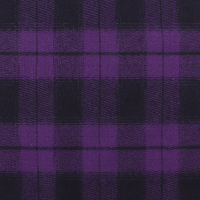 Tartan en Coton Brossé - NOAH - 005 - Mauve