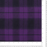 Tartan en Coton Brossé - NOAH - 005 - Mauve