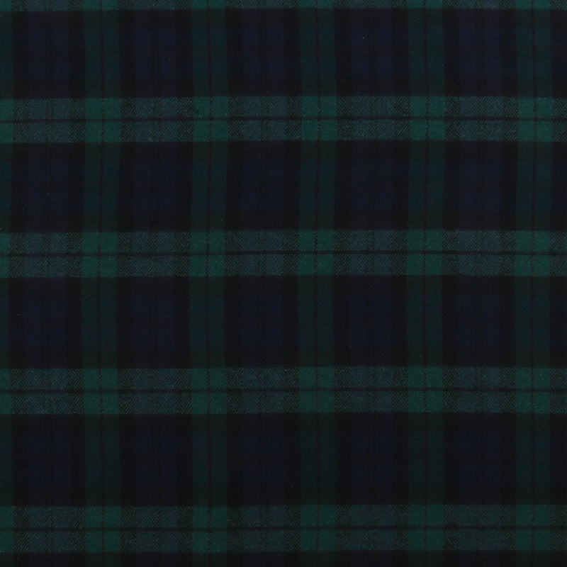 Tartan en Coton Brossé - NOAH - 006 - Vert