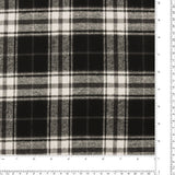 Tartan en Coton Brossé - NOAH - 008 - Noir