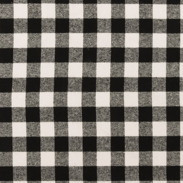 Tartan en Coton Brossé - NOAH - 011 - Noir