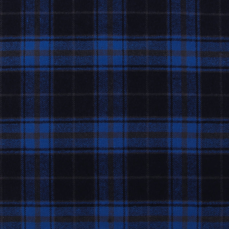 Tartan en Coton Brossé - NOAH - 015 - Bleu