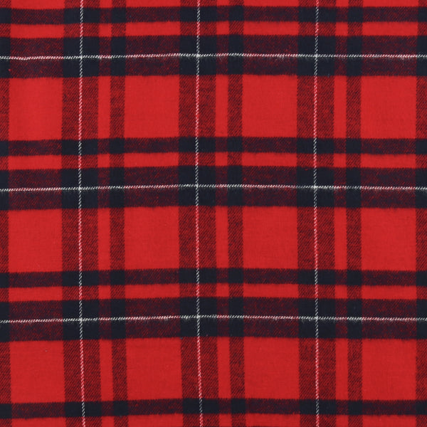 Tartan en Coton Brossé - NOAH - 017 - Rouge