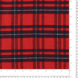 Tartan en Coton Brossé - NOAH - 017 - Rouge