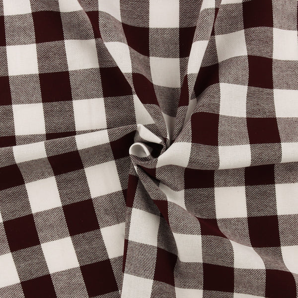 Brushed Cotton Plaid - NOAH - 018 - Burgundy