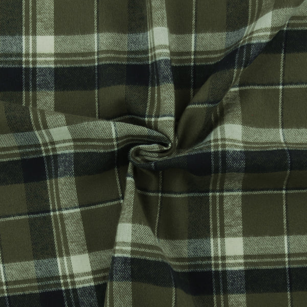 Brushed Cotton Plaid - NOAH - 019 - Sage