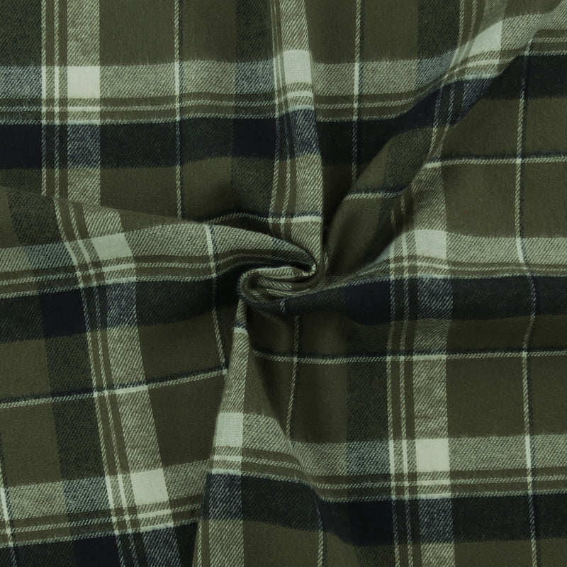 Brushed Cotton Plaid - NOAH - 019 - Sage