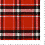 Tartan en Coton Brossé - NOAH - 020 - Rouge