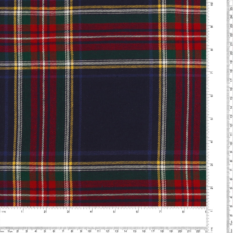 Tartan en Coton Brossé - NOAH - 023 - Marine