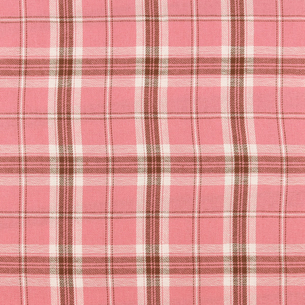 Tartan en Coton Brossé - NOAH - 027 - Rose