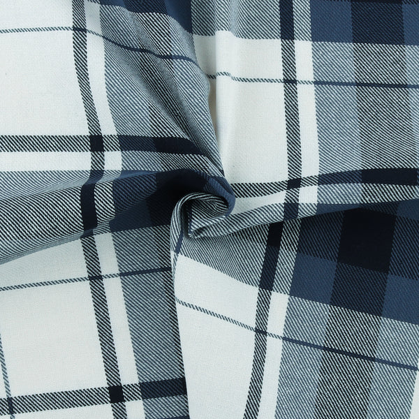 Brushed Cotton Plaid - NOAH - 030 - Steel