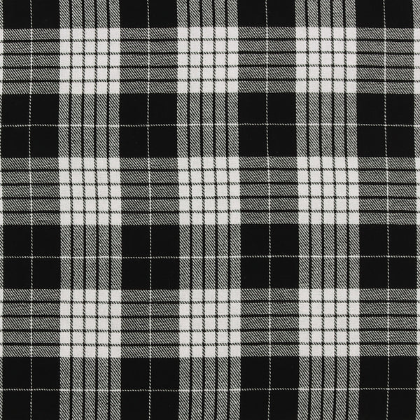 Tartan en Coton Brossé - NOAH - 031 - Noir