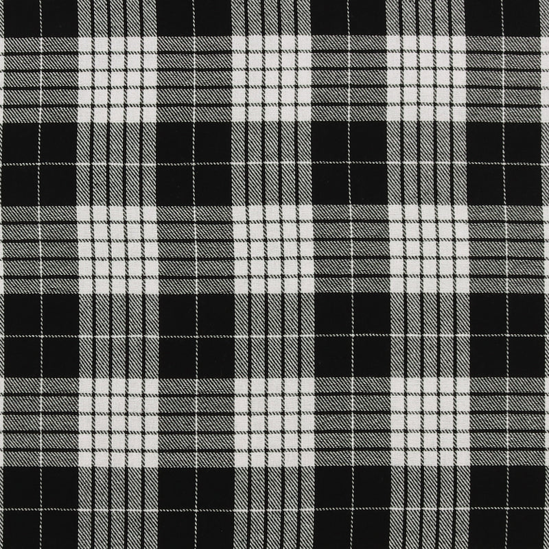 Tartan en Coton Brossé - NOAH - 031 - Noir