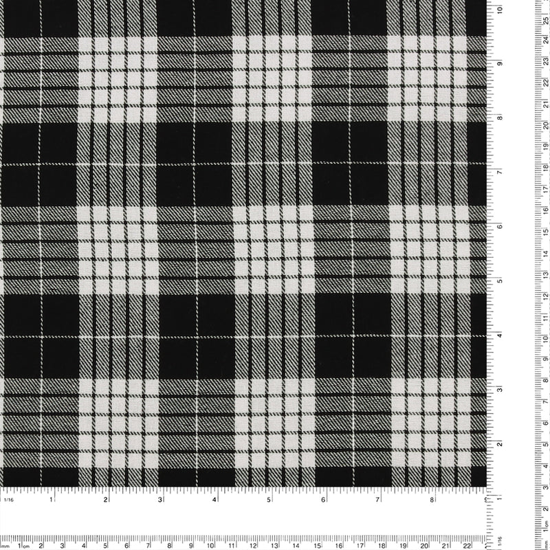 Tartan en Coton Brossé - NOAH - 031 - Noir