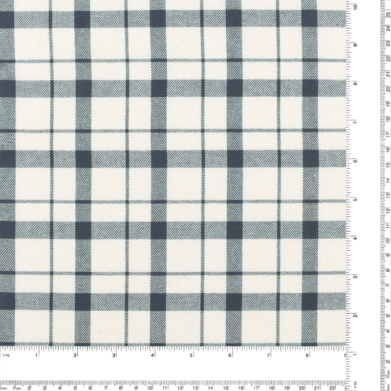 Tartan en Coton Brossé - NOAH - 033 - Ivory