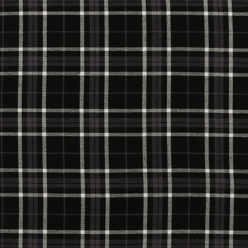 Brushed Cotton Plaid - NOAH - 034 - Black