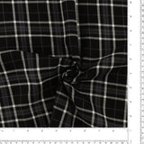 Tartan en Coton Brossé - NOAH - 034 - Noir